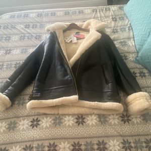 Lady’s sheep skin bomber jacket never used brand new